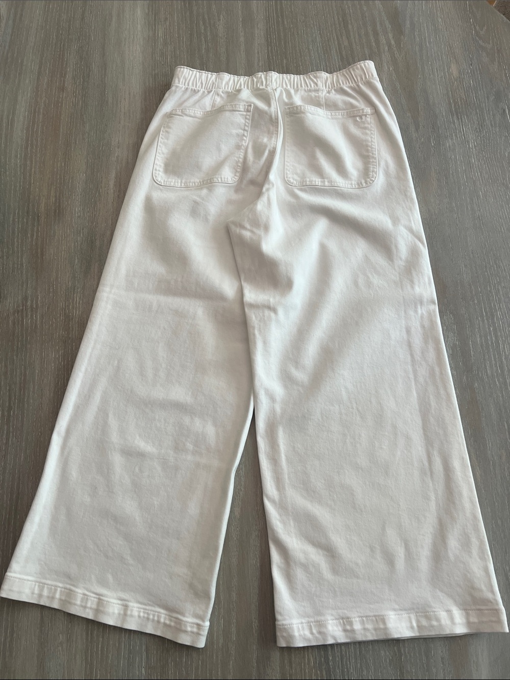 American Eagle Outfitters White Wide-Leg Denim Pants - Picture 2 of 5